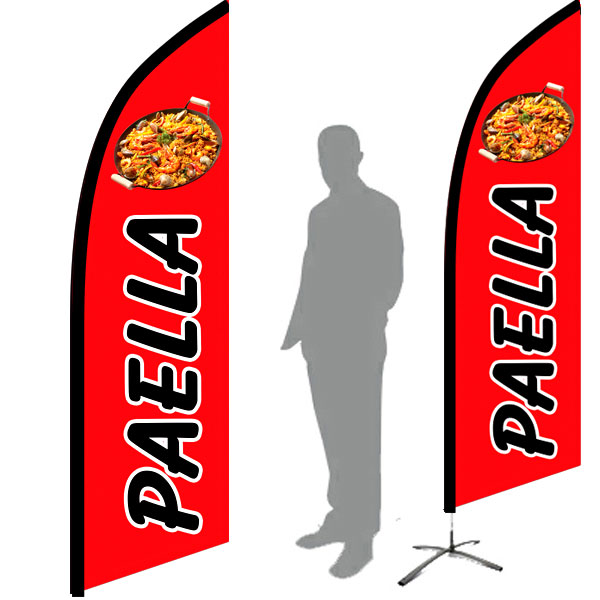 drapeau imprimé paella