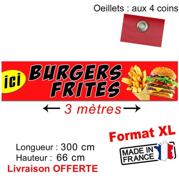 banderole burger frite