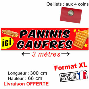 banderole 3m panini gaufre