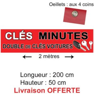 banderole doucle clé voiture